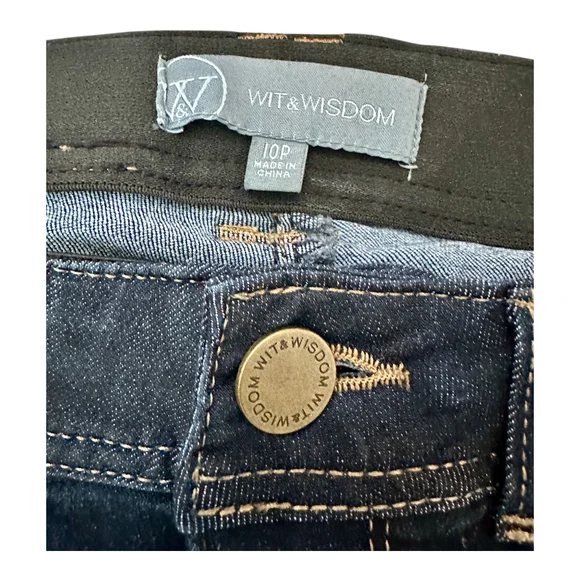 Wit & Wisdom Dark Wash Flare Jeans - Size 10P - Picture 7 of 8